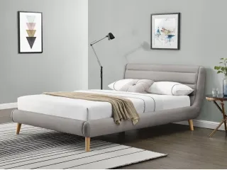 Voodi 160x200 ELANDA 160 helehall pilt