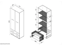 Kapp riiulitega LIMA REG-2 valge pilt 3