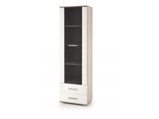 Vitriinkapp LIMA W-1 sonoma ja valge pilt
