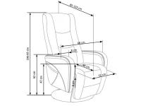 Lamamistool PULSAR 2 recliner hall pilt 3