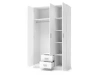 Riidekapp LIMA S-3 valge peegliga pilt 3
