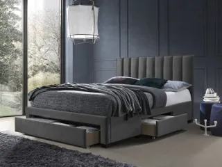 Voodi 160x200 GRACE hall samet pilt