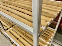 Riiul BAMBOO 5 valge raam suur pilt 6