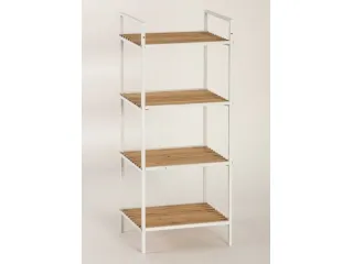 Riiul BAMBOO 4 valge raam pilt