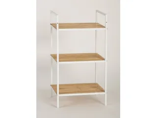 Riiul BAMBOO 3 valge raam pilt