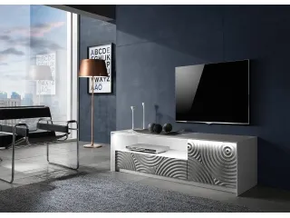 TV стол TORINO 1P1T  белый/серый pilt