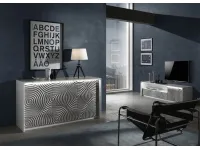 TV стол TORINO 1P1T  белый/серый pilt 3