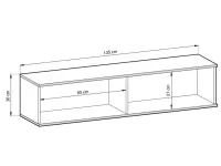 TV-alus ORO MDF 135 beež pilt 4
