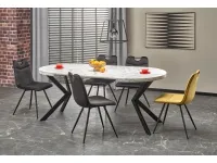 Pikendatav laud PERONI valge marmor pilt 2