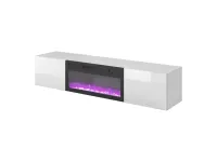 TV стол LIVO RTV-180W-K с электрокамином pilt 4