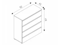 Kummut COSMO С04 - Valge pilt 3