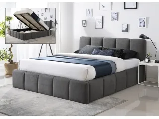 Voodi 160x200 TONE tõstemehhanismiga - Tumehall pilt