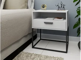 Тумбочка TRENDY SN-4 Белая pilt