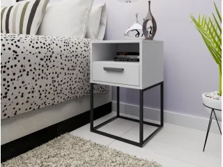 Тумбочка TRENDY SN-5 Белая pilt