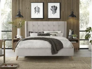 Кровать 160x200 ESTELLA 160 бежевая pilt