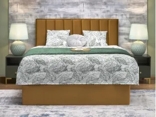 Кровать 160x200 ASENTO с подъемным механизмом - Горчичная pilt
