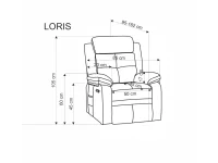 Tugitool LORIS elektriline recliner - Hall pilt 5
