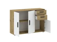 Комод BASIC TWO 3D2S - Белый / артисан pilt 3