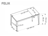 Стол раздвижной FELIX белый pilt 7