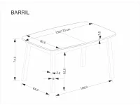 Pikendatav laud BARRIL pilt 9
