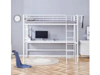 Кровать двухъярусная DOLCE 90 белая pilt 3