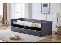 Кровать 90x200 ELIZA с подъемным механизмом - Серая pilt 3