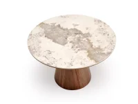 Söögilaud ARANI beež marmor / pähkel pilt 8