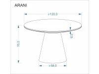 Söögilaud ARANI beež marmor / pähkel pilt 3