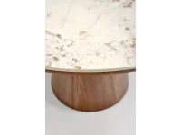 Söögilaud ARANI beež marmor / pähkel pilt 7