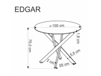 Стол обеденный EDGAR кашемир pilt 3