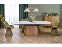 Pikendatav laud SIRIUS valge marmor / naturaalne pilt 9