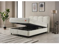 Континентальная кровать 180х200 ZEN светло-бежевая pilt 3