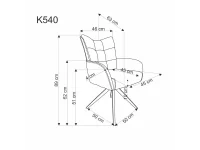 Стул K540 WD бежевый / натуральный pilt 4