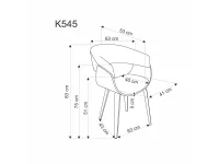 Стул K545 бежевый / орех pilt 6