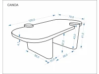 Diivanilaud CANOA travertiini / pähkel pilt 5