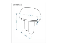 Diivanilaud CORDINA S pruun marmor / pruun pilt 3