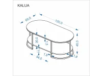 Diivanilaud KALUA valge marmor/kuld pilt 3