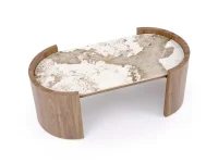Diivanilaud NICOSIA beež marmor / pähkel pilt 4
