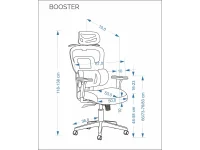 Рабочее кресло Ergonomic BOOSTER black pilt 4