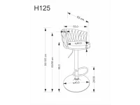 Baaritool H125 must / beež pilt 3