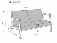 Diivan MILANO 2S oliiv CASTEL 39 / tume pähkel pilt 5